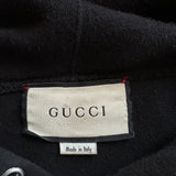 Gucci Black Tennis Embroidered Logo Hoodie