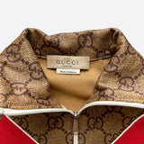 Gucci Tan Monogram Striped Track Jacket