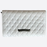 Chrome Hearts White Quilted Cross Wallet