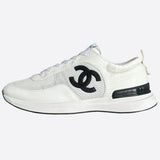 Chanel White & Black CC Logo Runners