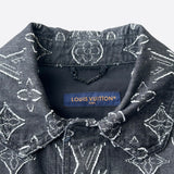 Louis Vuitton Washed Black & White Monogram Button Up Shirt