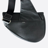 Dior Stussy Black Bee Logo Saddle Bag