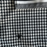 Dior Black & White Houndstooth Taffeta Oversized Women's Anorak