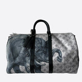 Louis Vuitton Chapman Brothers Cream Elephant Monogram Keepall 45