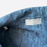 Dior Blue Oblique Silk Button Up Shirt