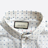 Gucci White G Logo Button Up Shirt