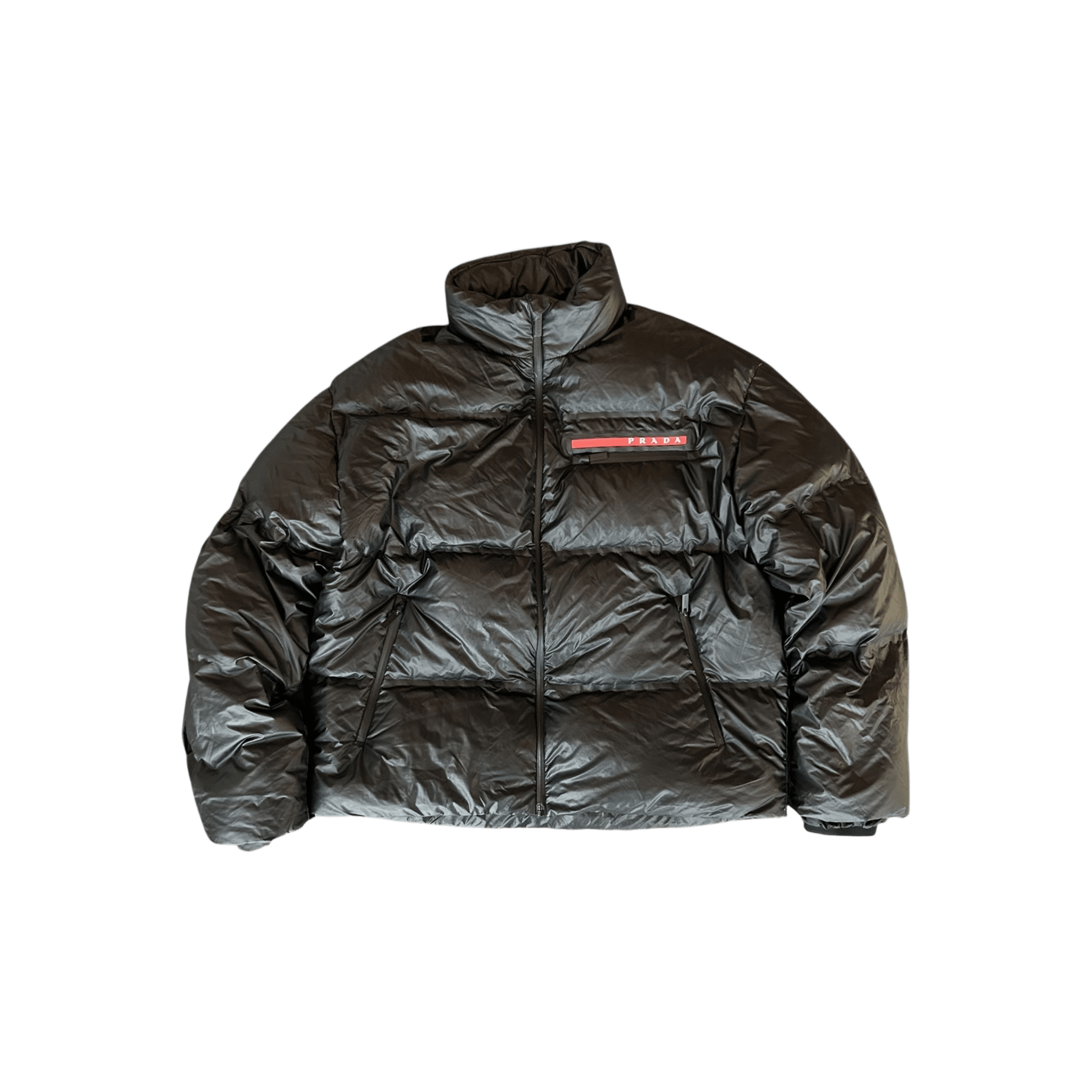 Prada Black & Red Linnea Rosse Puffer Jacket - Morely TrendsPrada Type here:)