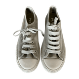 Prada Olive Triangle Logo Canvas Sneakers - Morely TrendsPrada Type here:)
