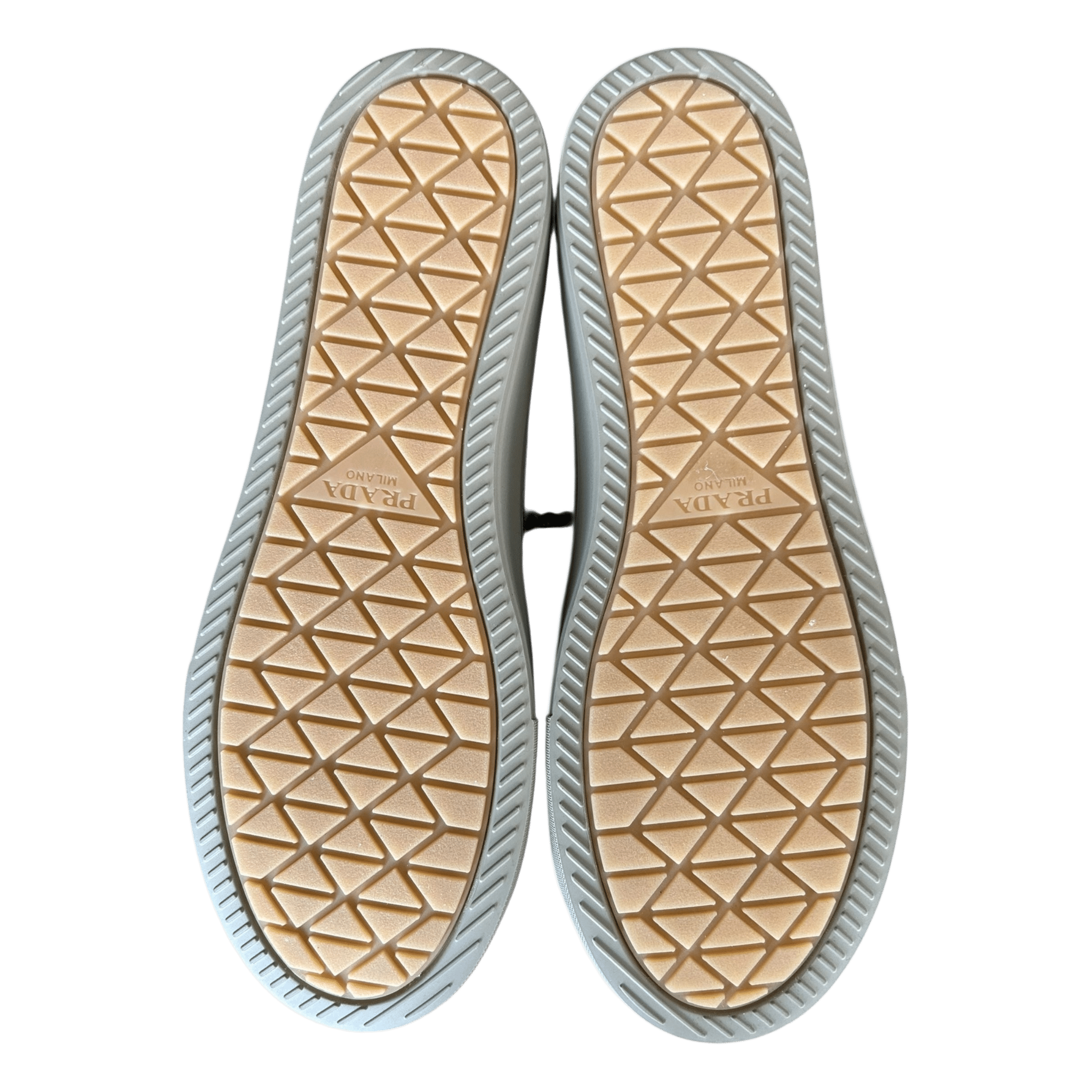Prada Olive Triangle Logo Canvas Sneakers - Morely TrendsPrada Type here:)