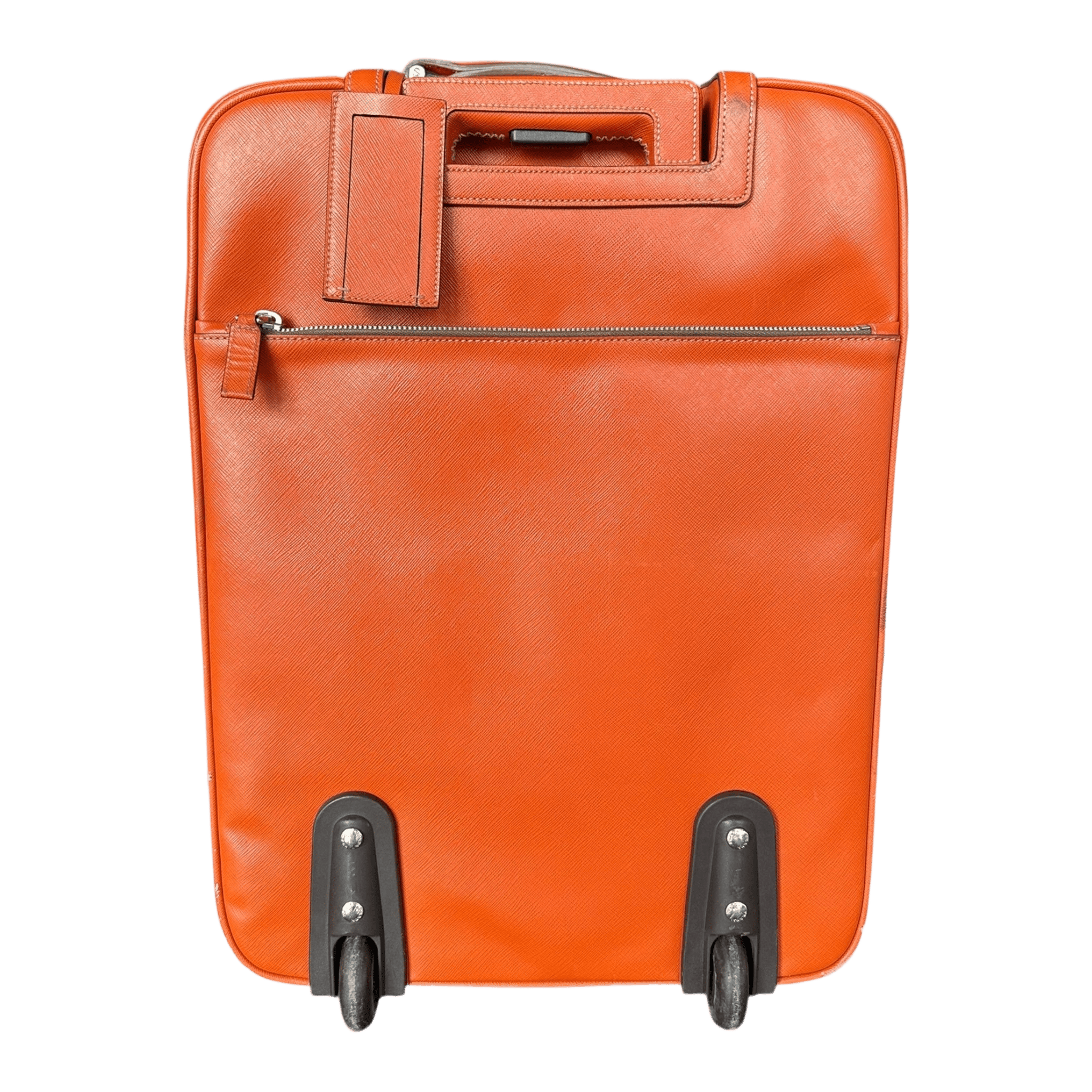 Prada Orange Saffiano Carry - On Suitcase - Morely TrendsPrada Type here:)