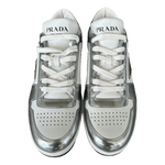 Prada White & Silver Downtown Sneakers - Morely TrendsPrada Type here:)