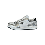 Prada White & Silver Downtown Sneakers - Morely TrendsPrada Type here:)