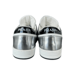 Prada White & Silver Downtown Sneakers - Morely TrendsPrada Type here:)