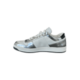 Prada White & Silver Downtown Sneakers - Morely TrendsPrada Type here:)