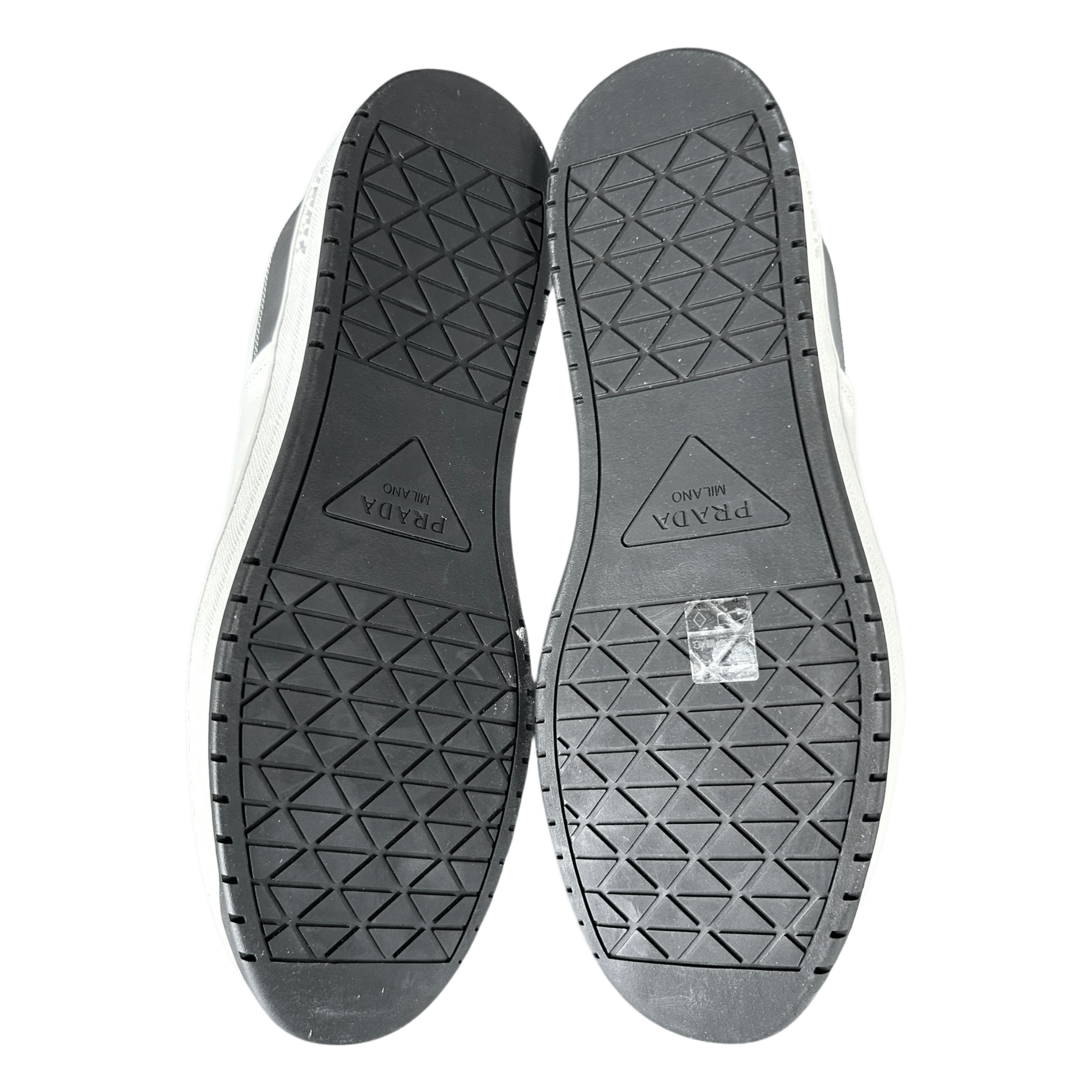 Prada White & Silver Downtown Sneakers - Morely TrendsPrada Type here:)