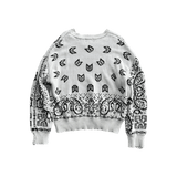 Rhude White & Black Paisley Knitted Sweater - Morely TrendsRhude Type here:)