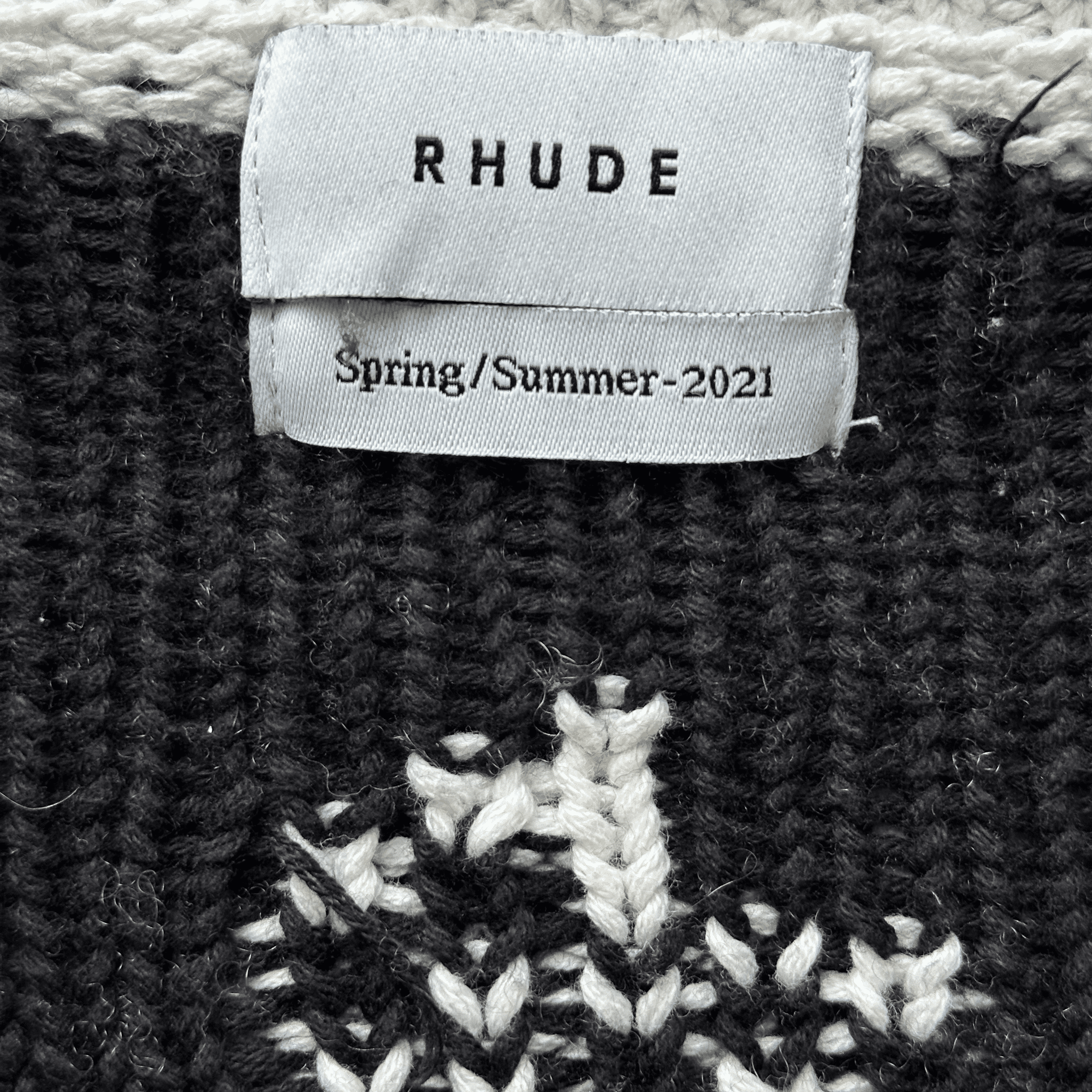 Rhude White & Black Paisley Knitted Sweater - Morely TrendsRhude Type here:)