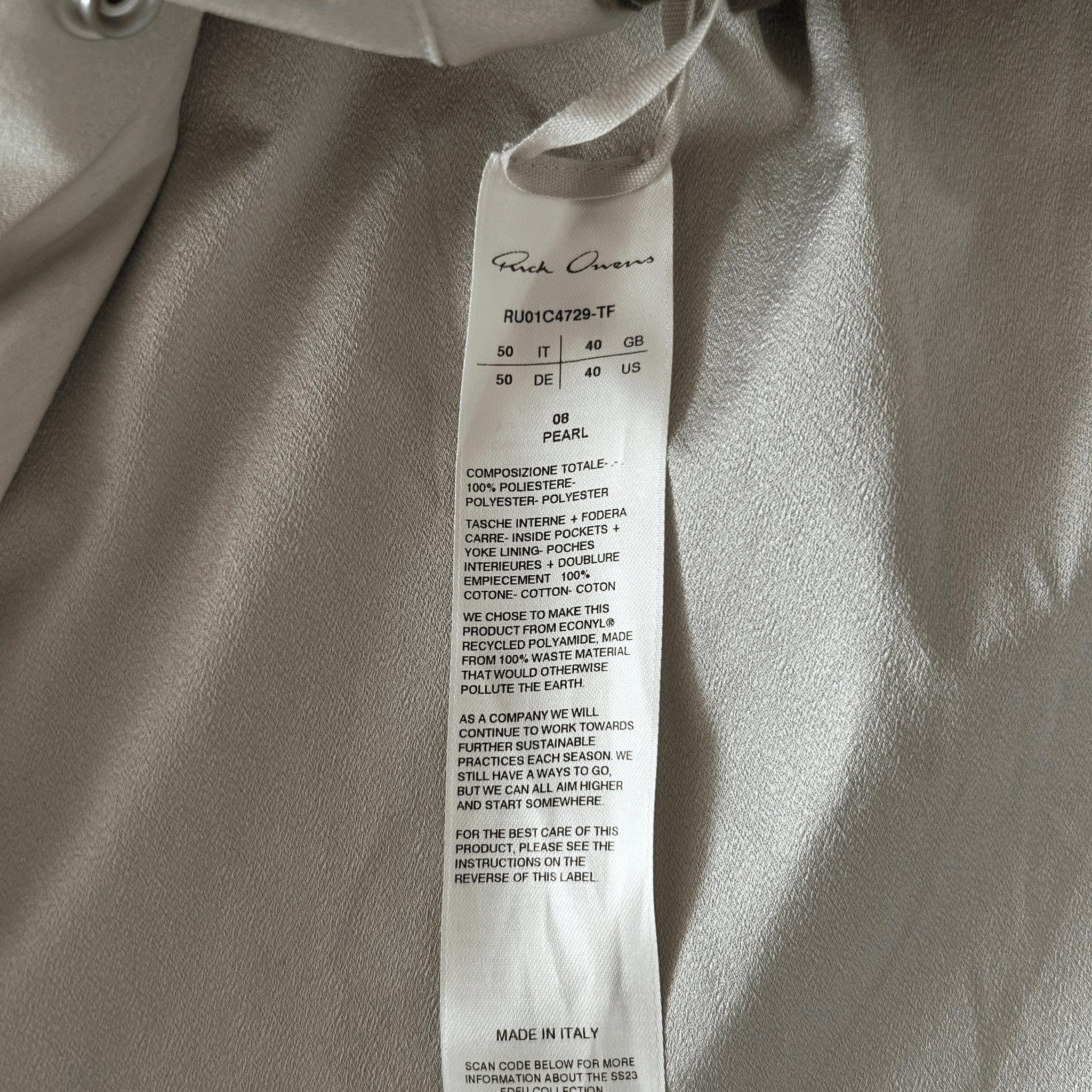 Rick Owens Beige Button Up Overshirt - Morely TrendsRick Owens Type here:)