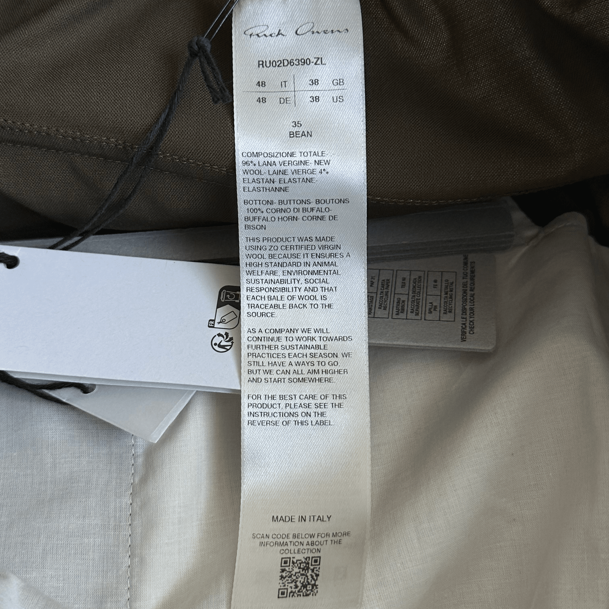 Rick Owens Beige Drawstring Slim Pants - Morely TrendsRick Owens Type here:)