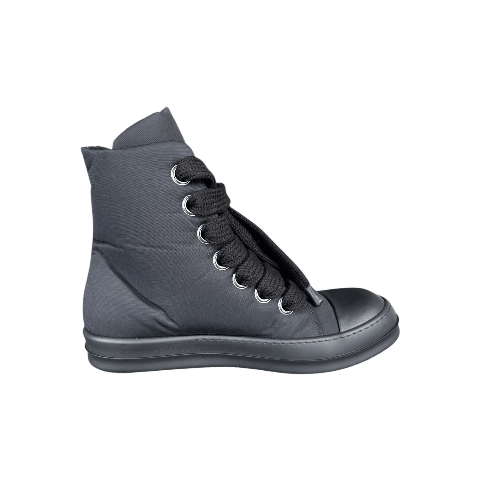 Rick Owens Black Jumbo Lace High Top Puffer Sneakers - Morely TrendsRick Owens Type here:)