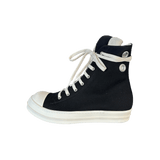 Rick Owens Black & White High Top Sneakers - Morely TrendsRick Owens Type here:)