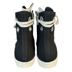 Rick Owens Black & White High Top Sneakers - Morely TrendsRick Owens Type here:)