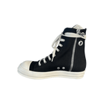 Rick Owens Black & White High Top Sneakers - Morely TrendsRick Owens Type here:)