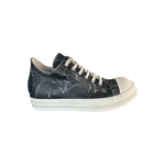 Rick Owens Black & White Washed Foil Low Top Sneakers - Morely TrendsRick Owens Type here:)