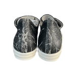 Rick Owens Black & White Washed Foil Low Top Sneakers - Morely TrendsRick Owens Type here:)
