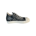 Rick Owens Black & White Washed Foil Low Top Sneakers - Morely TrendsRick Owens Type here:)