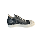 Rick Owens Black & White Washed Foil Low Top Sneakers - Morely TrendsRick Owens Type here:)