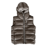 Rick Owens Brown Gimp Hooded Puffer Vest - Morely TrendsRick Owens Type here:)