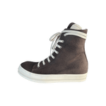 Rick Owens Brown & White High Top Sneakers - Morely TrendsRick Owens Type here:)