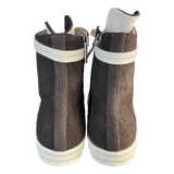 Rick Owens Brown & White High Top Sneakers - Morely TrendsRick Owens Type here:)