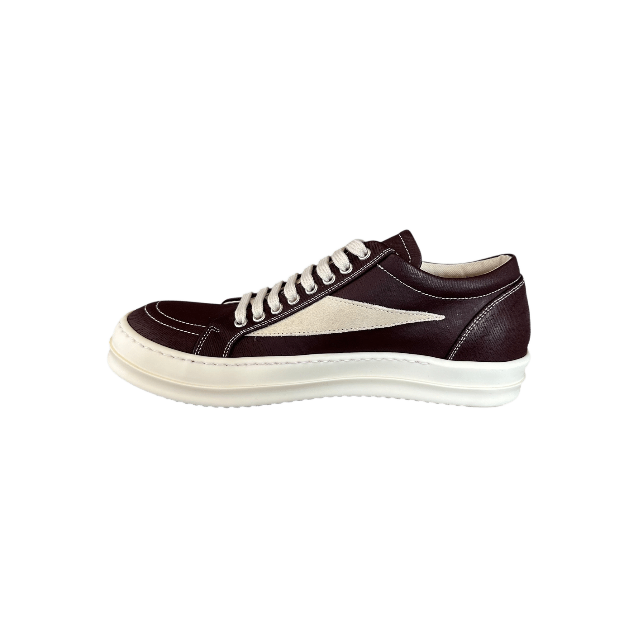 Rick Owens Brown & White Vintage Low Top Sneakers - Morely TrendsRick Owens Type here:)