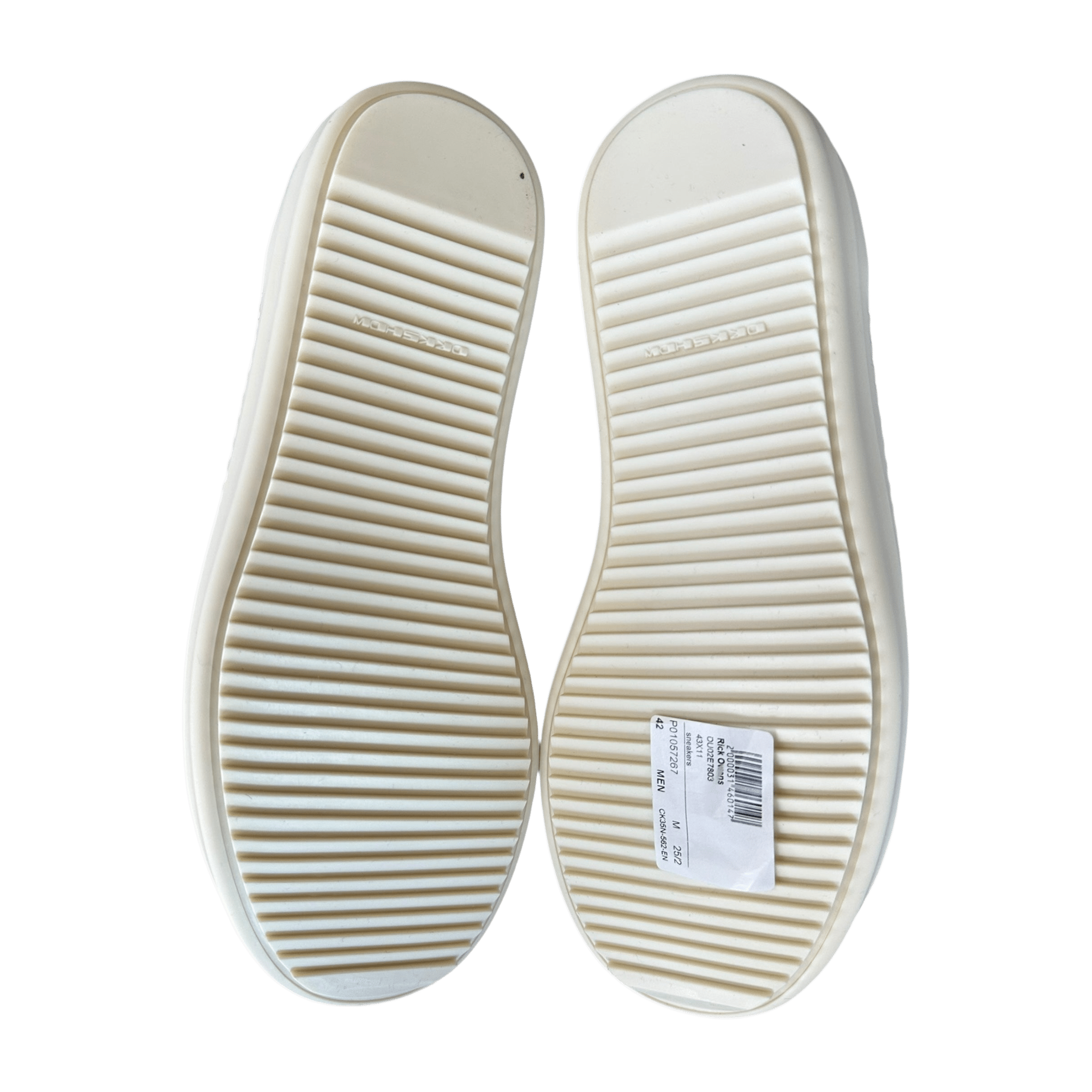 Rick Owens Brown & White Vintage Low Top Sneakers - Morely TrendsRick Owens Type here:)