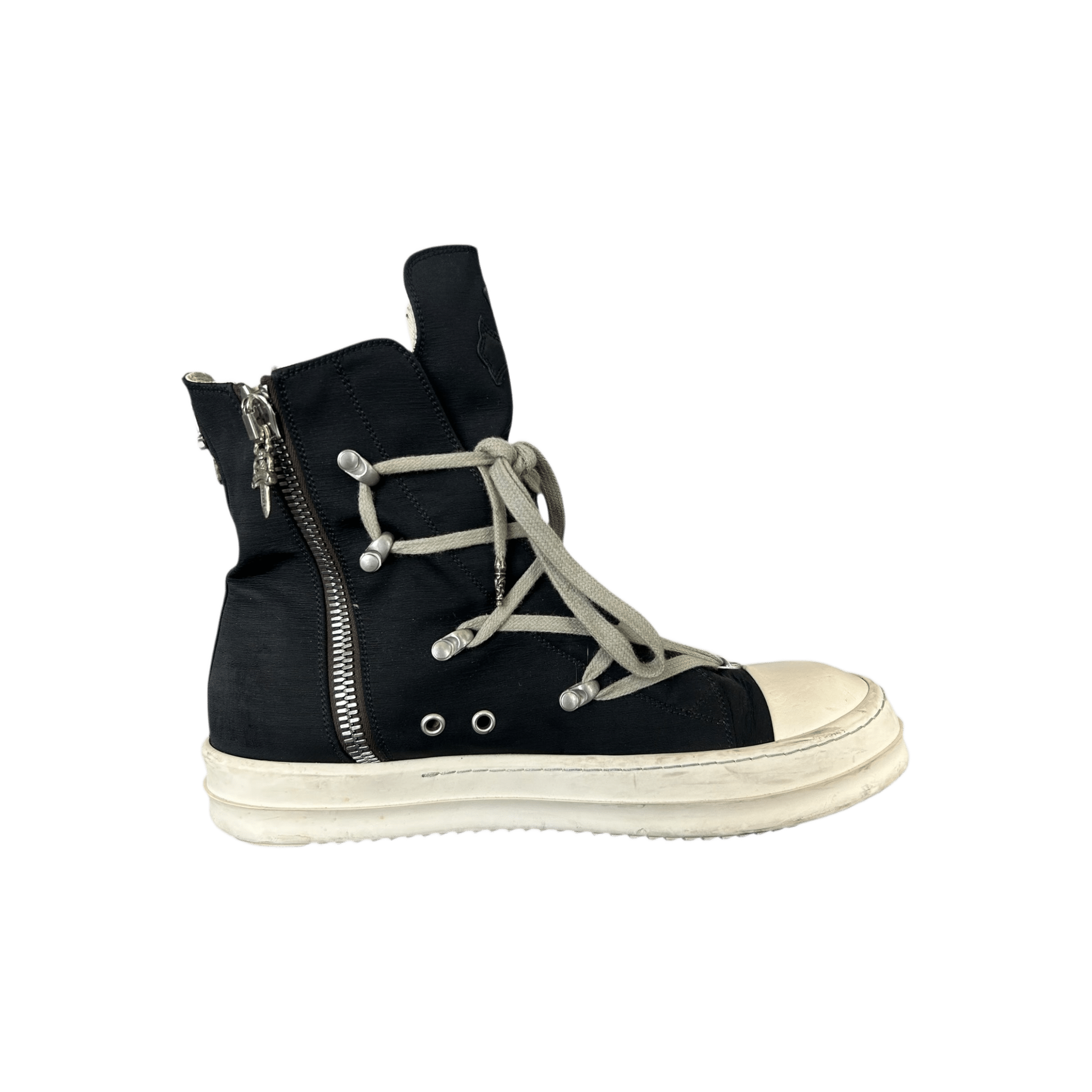 Rick Owens Chrome Hearts Black & White Cross Patch Hexagram Sneakers - Morely TrendsRick Owens Type here:)