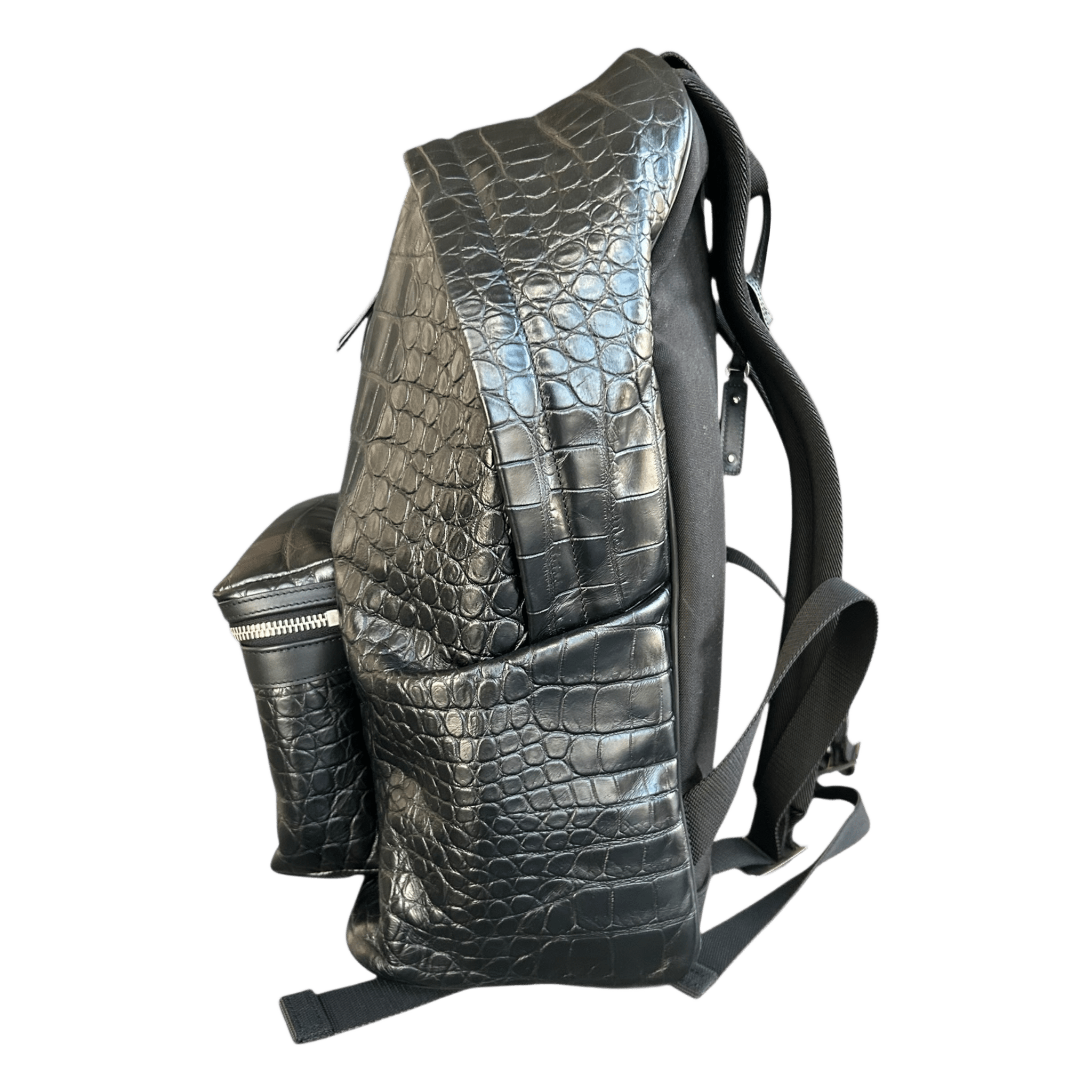 Saint Laurent Black Crocodile City Backpack - Morely TrendsSaint Laurent Type here:)
