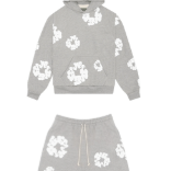 Denim Tears Tracksuit - Hoodie & Shorts Grey Medium - Morely TrendsMorely Trends Type here:)