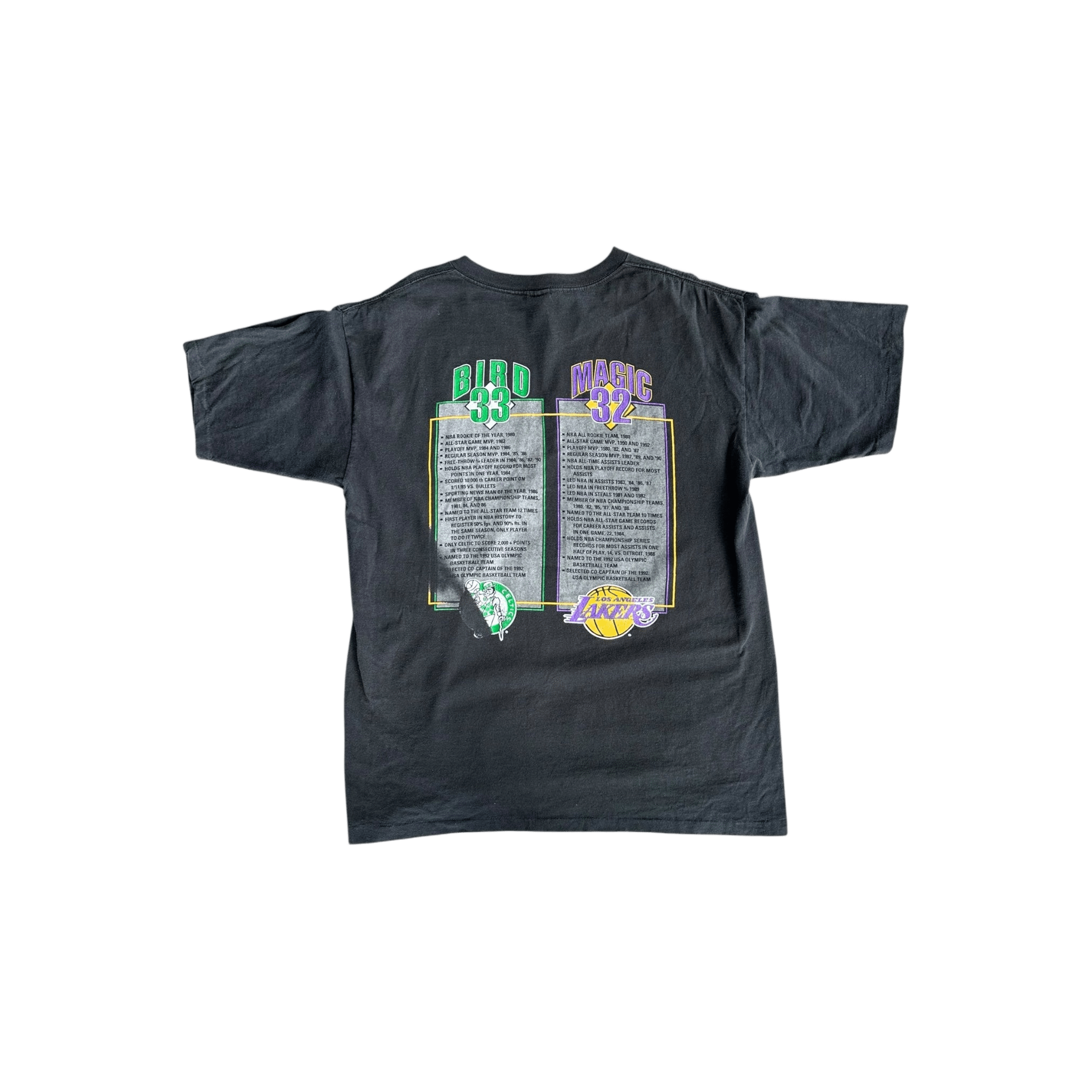 Vintage Black Barcelona Olympics Bird & Magic Basketball T-Shirt - Morely TrendsVintage Type here:)