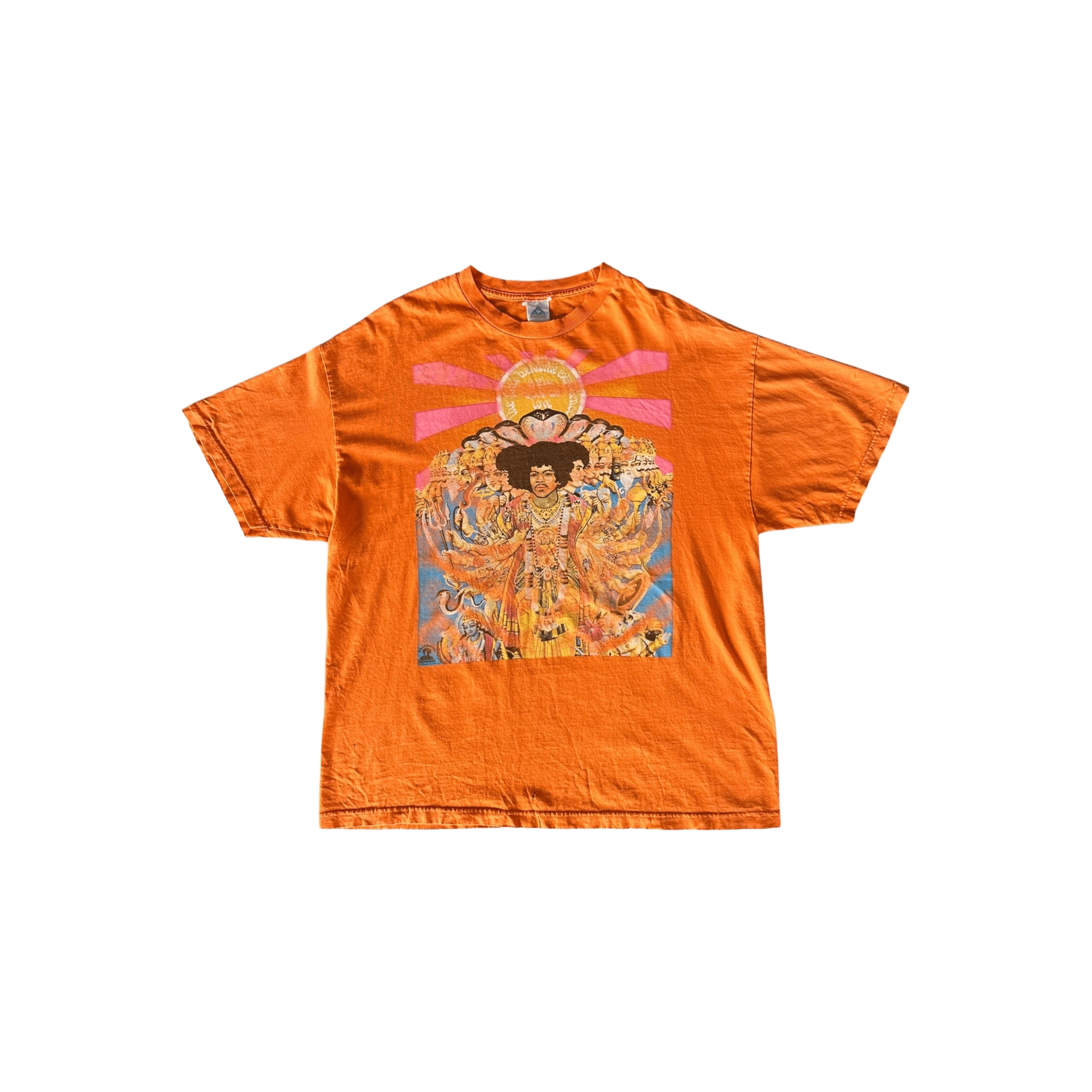 Vintage Orange Jimi Hendrix Axis Graphic T-Shirt - Morely TrendsVintage Type here:)