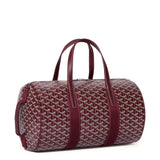 Front side view of Goyard Barrel 40 Sports Bag Burgundy BARREL040TY33CL33P