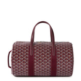 Front view of Goyard Barrel 40 Sports Bag Burgundy BARREL040TY33CL33P