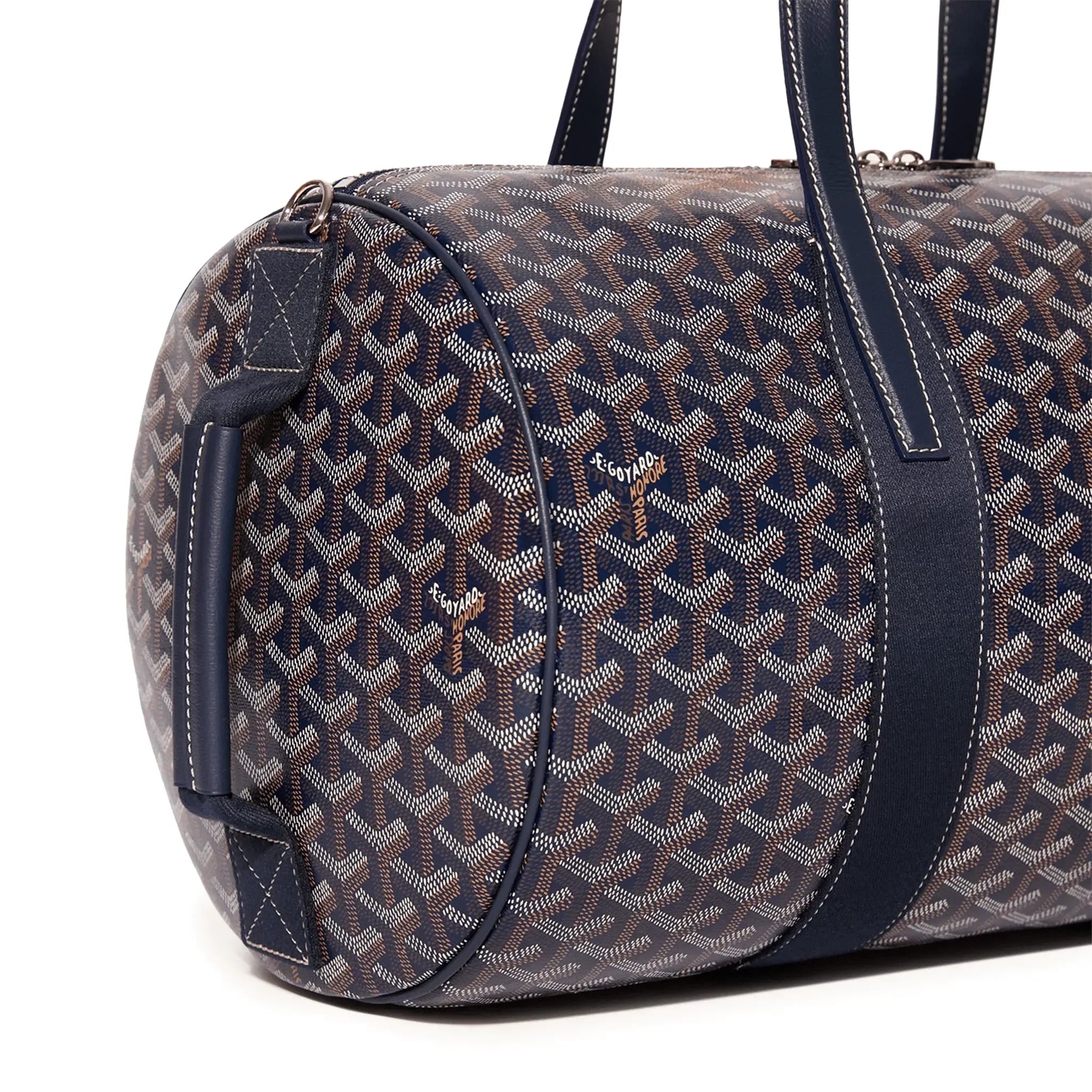 Detail view of Goyard Barrel 40 Sports Bag Navy Blue BARREL040TY12CL12P 