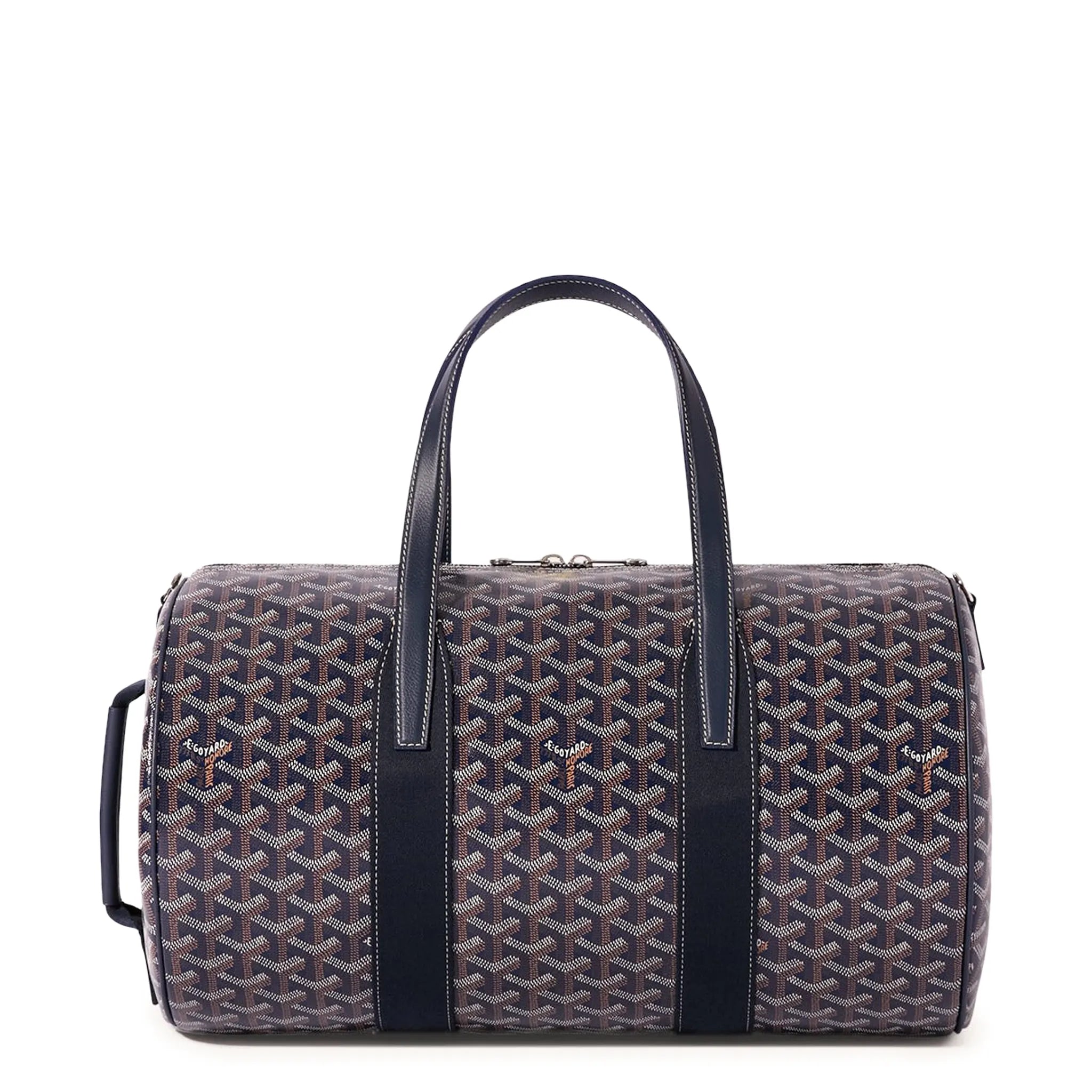 Front view of Goyard Barrel 40 Sports Bag Navy Blue BARREL040TY12CL12P 