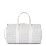 Front view of Goyard Barrel 40 Sports Bag White BARREL040TY50CL50P