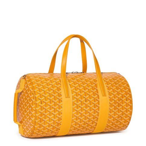 Front side view of Goyard Barrel 40 Sports Bag Yellow BARREL040TY08CL08P