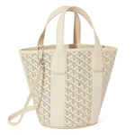 Front view of Goyard Belharra Sand PM Tote Bag BELHARPMLTY15CL15P