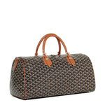 Front side view of Goyard Boston 50 Black Tan Bag