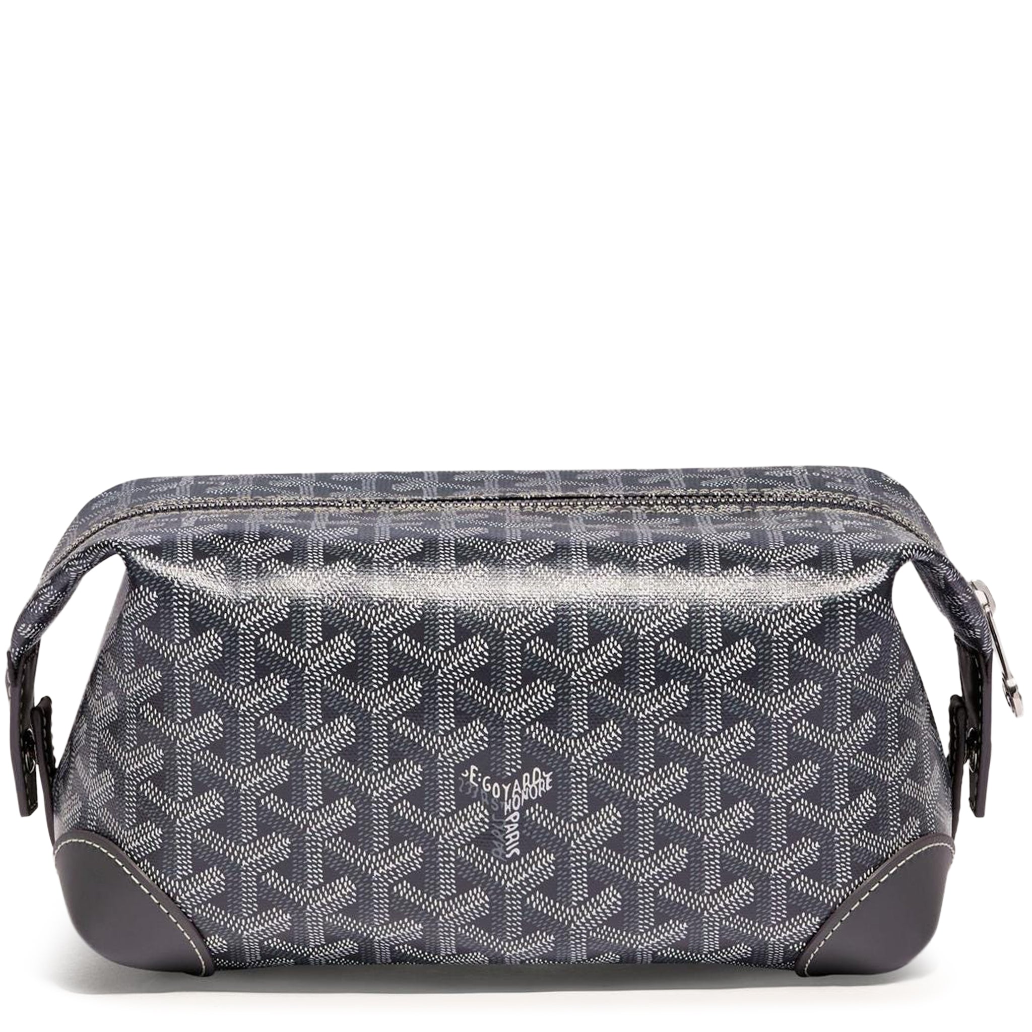 Image of Goyard Bowling 25 Grey Toiletry Bag